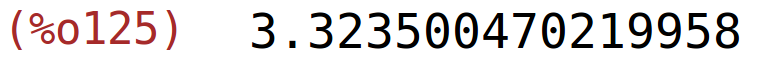 (%o125)	3.323500470219958