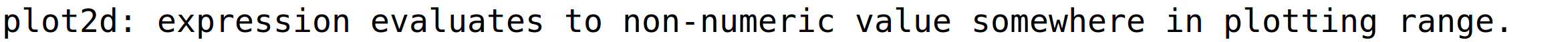 plot2d: expression evaluates to non-numeric value somewhere in plotting range.