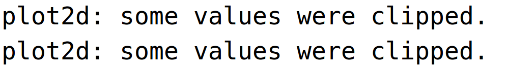 plot2d: some values were clipped.plot2d: some values were clipped.<BR>
