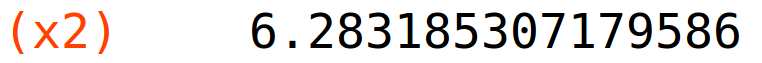 (x2)	6.283185307179586