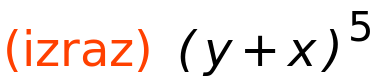 (izraz)	(y+x)^5