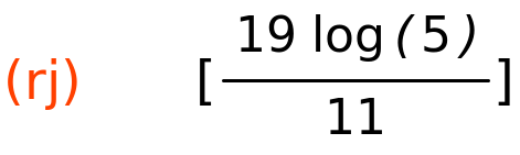 (rj)	[(19*log(5))/11]